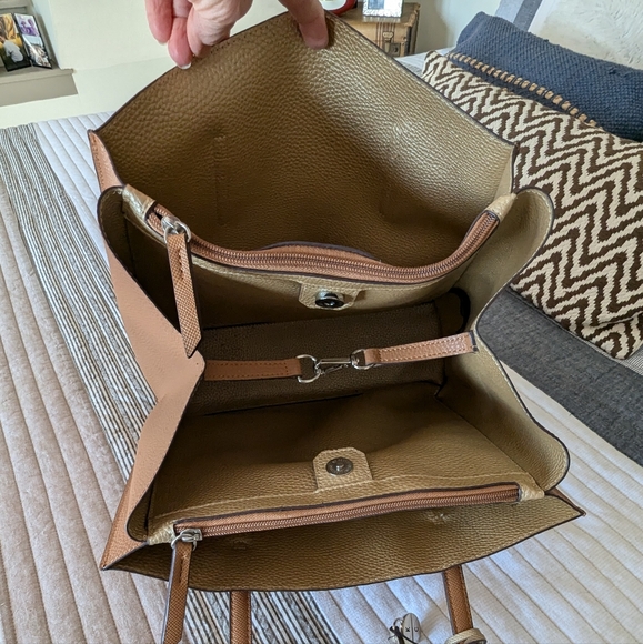 Faux Leather Kenneth Cole Reaction Tote Purse - Picture 3 of 8